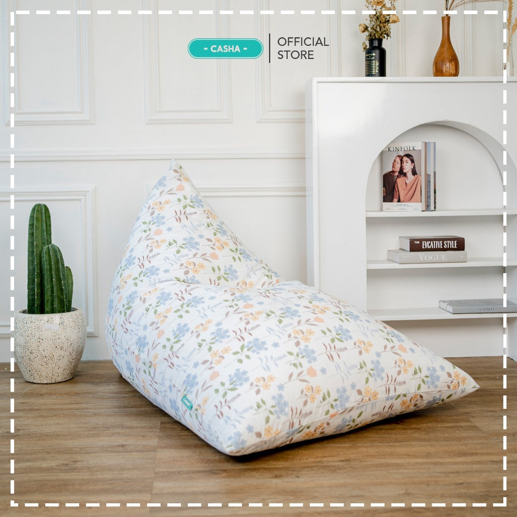 CASHA Bean Bag Triangle Katun Motif - Size Medium