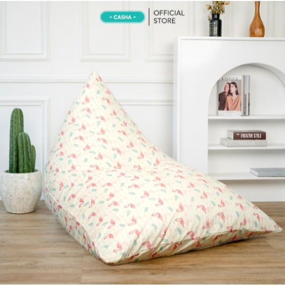 CASHA Bean Bag Triangle Katun Motif - Size Medium