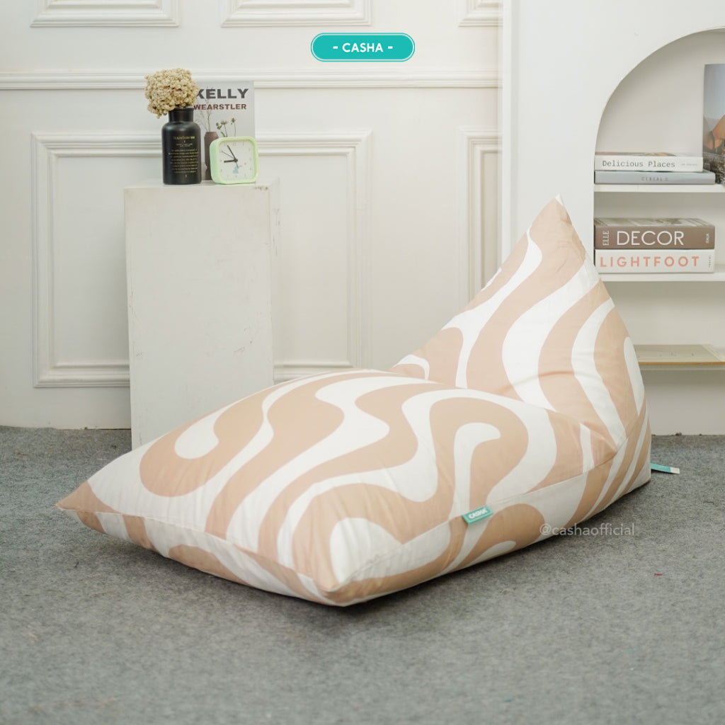 CASHA Bean Bag Triangle Katun Motif - Size Medium