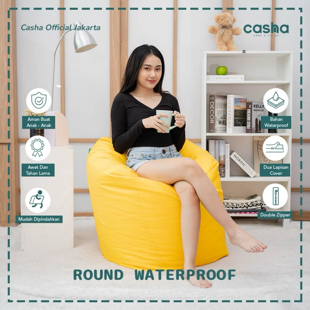 Round Bean Bag- Waterproof-Size Medium PLUS ISI