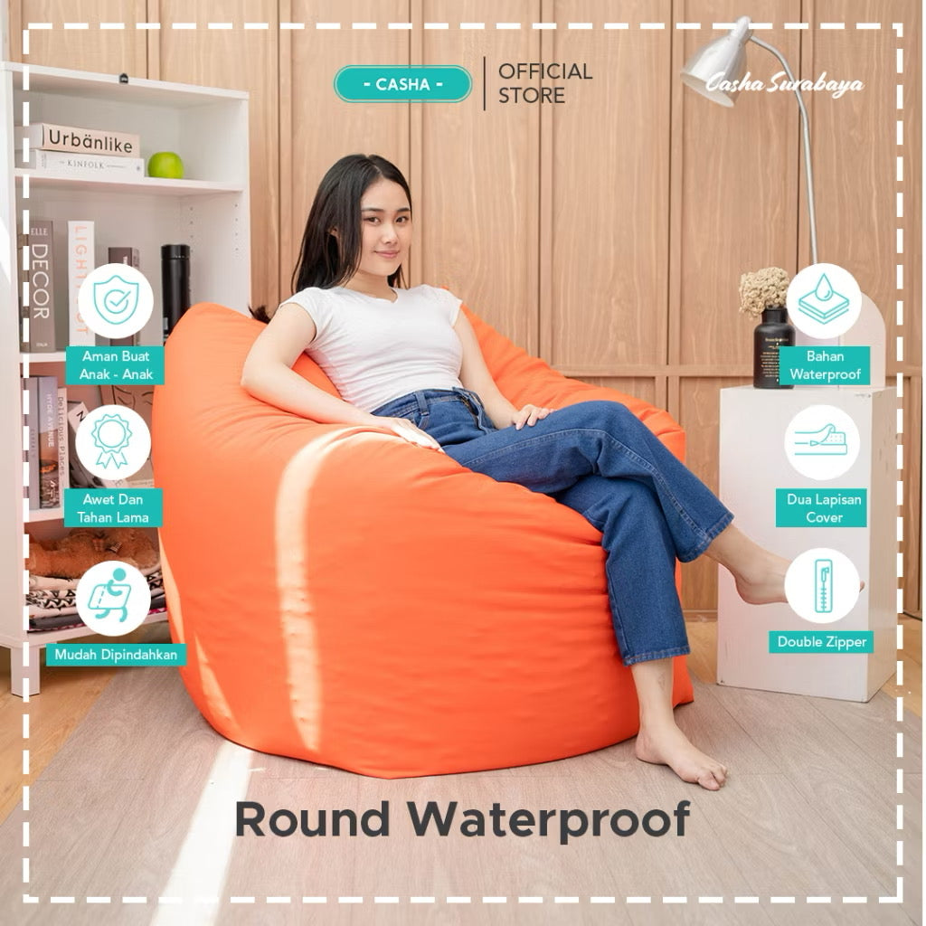 CASHA Bean Bag Round Waterproof - Size Large