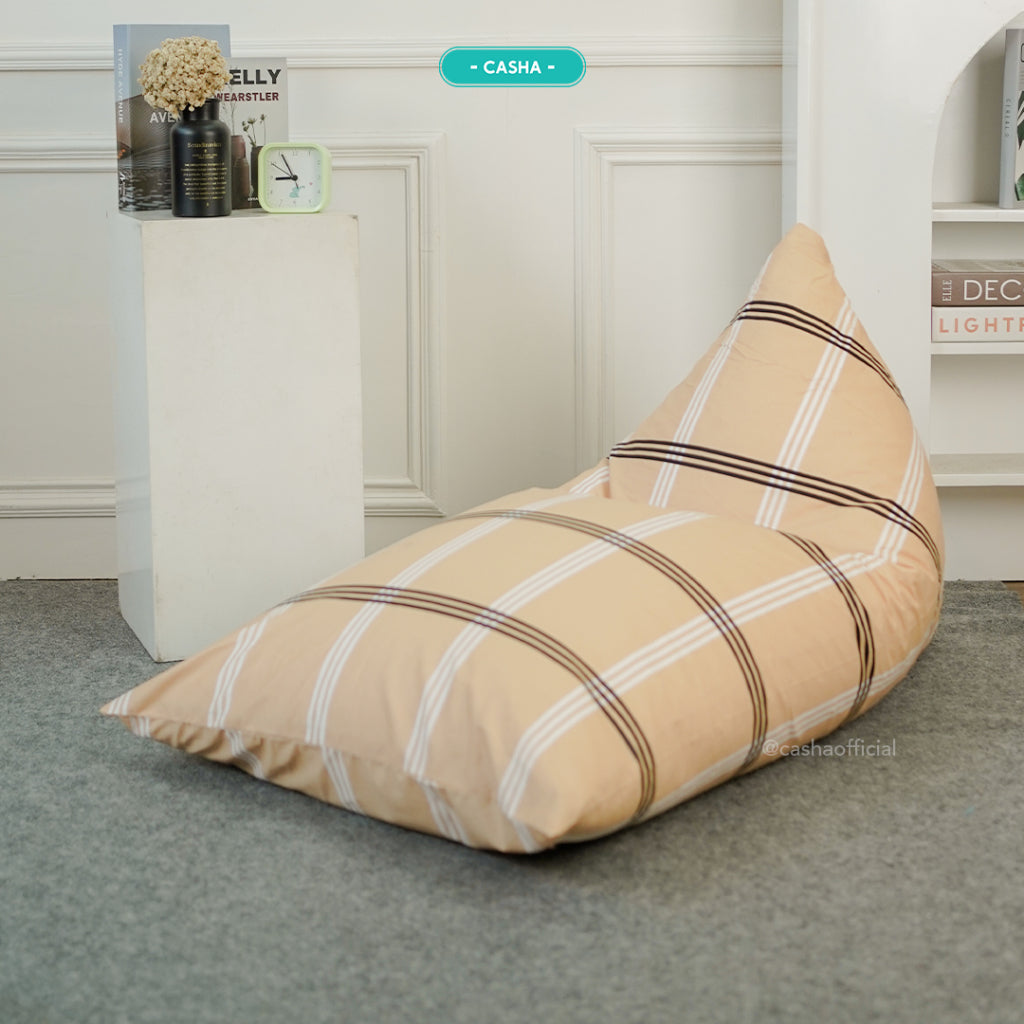 CASHA Bean Bag Triangle Katun Motif - Size Medium