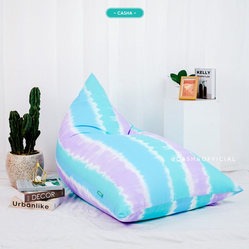 CASHA Bean Bag Triangle Katun Motif - Size Medium