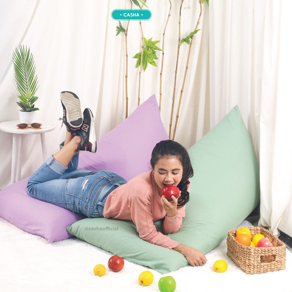 CASHA Bean Bag Triangle Katun Polos - Size Medium