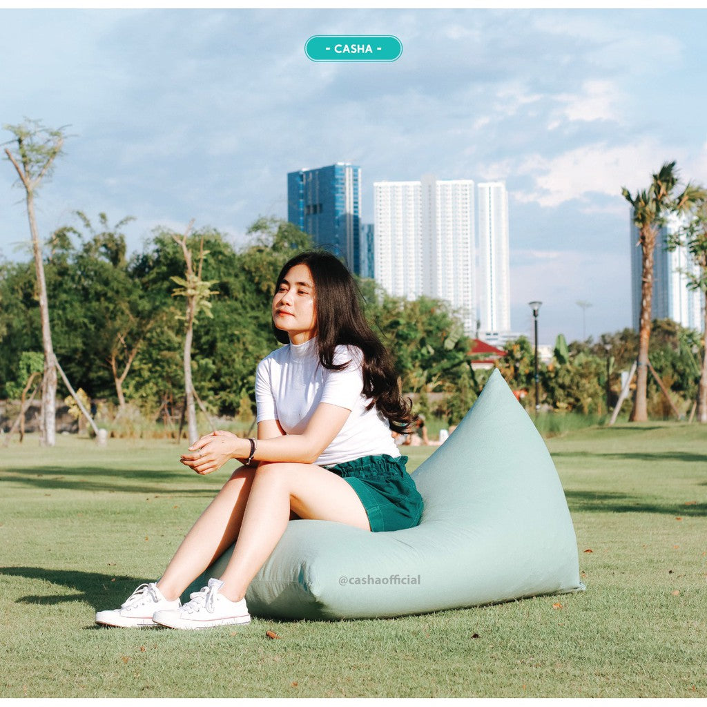 CASHA Bean Bag Triangle Katun Polos - Size Medium
